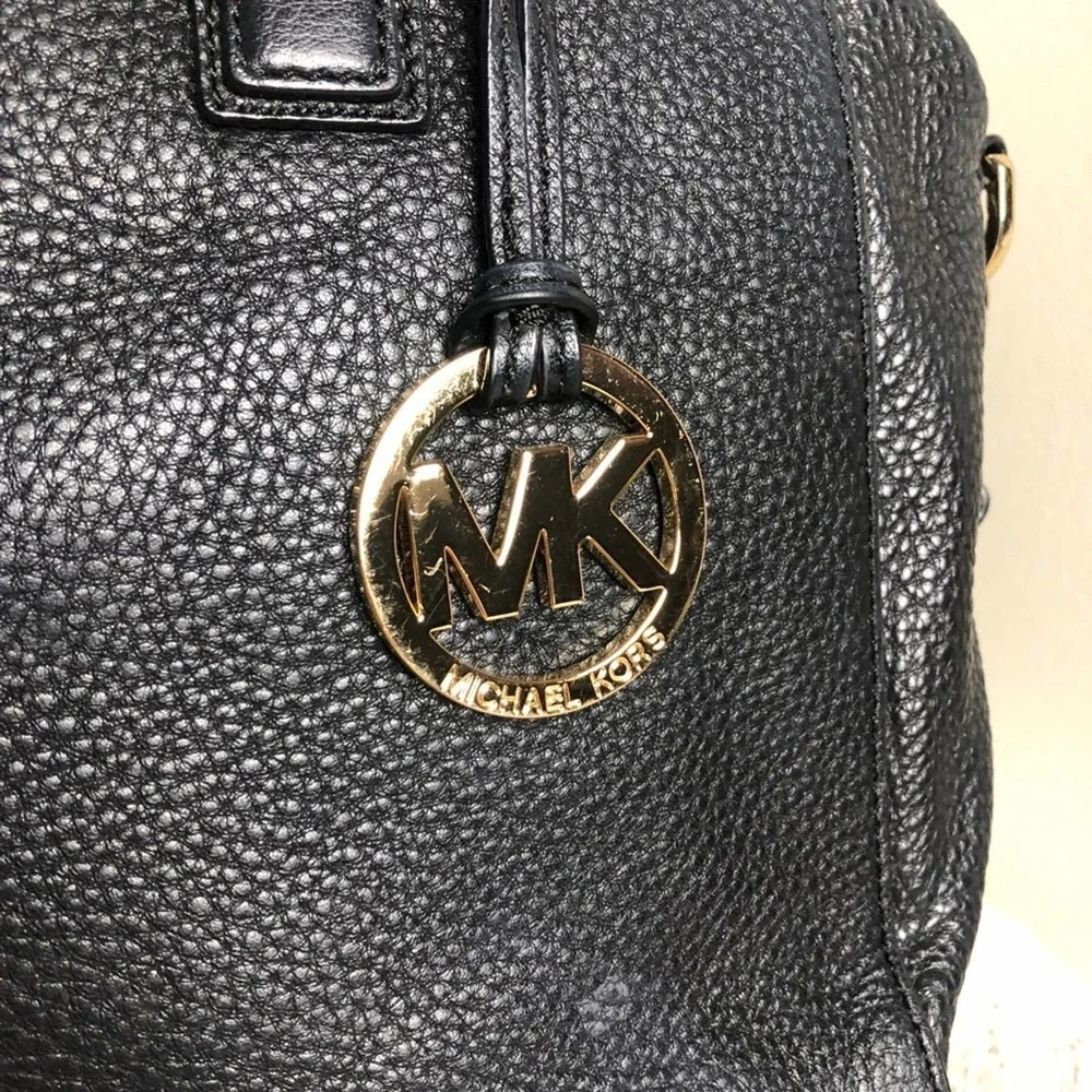 Michael Kors Black Leather Astrid Satchel - Picture 7 of 16